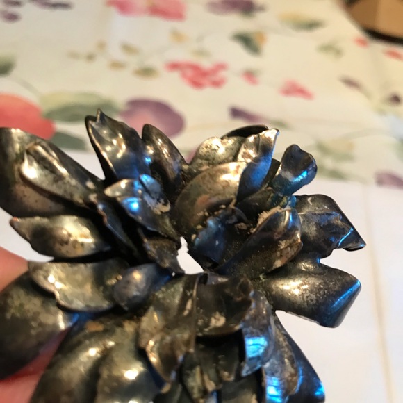 BRUTALIST LARGE METAL FLOWER VINTAGE LATE 1940s - Picture 4 of 10